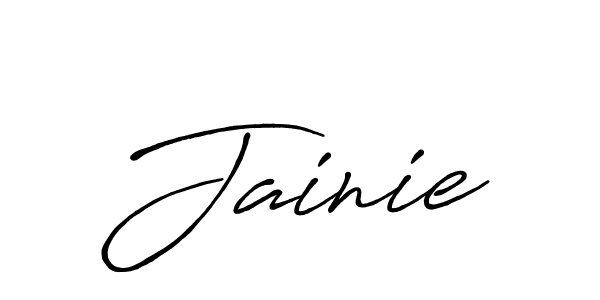 How to make Jainie name signature. Use Antro_Vectra_Bolder style for creating short signs online. This is the latest handwritten sign. Jainie signature style 7 images and pictures png