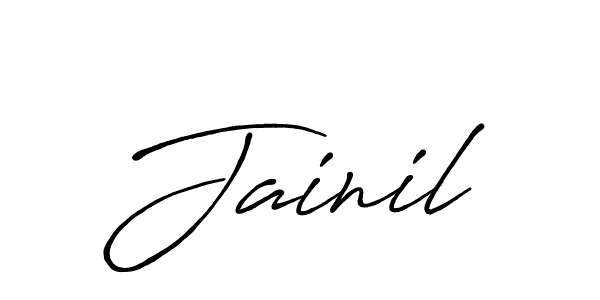 Design your own signature with our free online signature maker. With this signature software, you can create a handwritten (Antro_Vectra_Bolder) signature for name Jainil. Jainil signature style 7 images and pictures png
