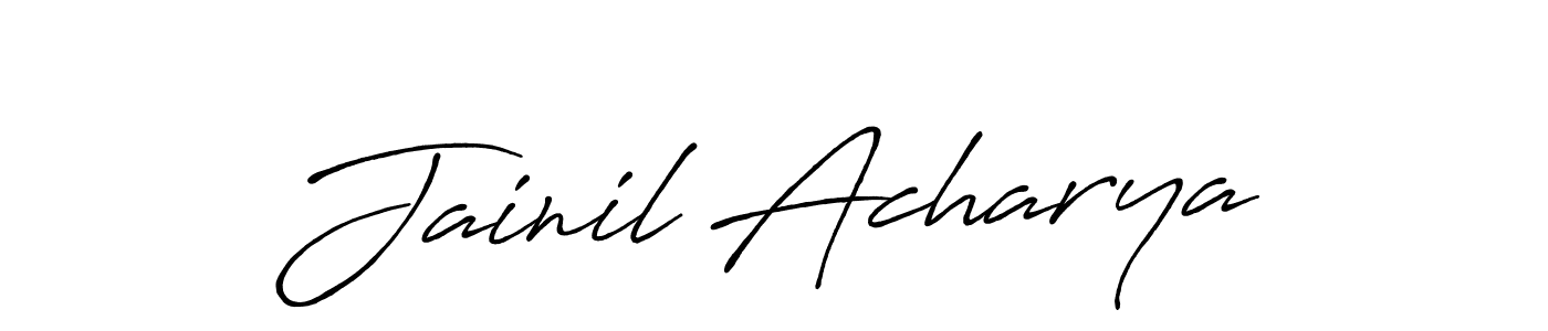 Design your own signature with our free online signature maker. With this signature software, you can create a handwritten (Antro_Vectra_Bolder) signature for name Jainil Acharya. Jainil Acharya signature style 7 images and pictures png
