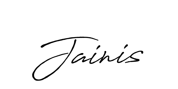 Make a beautiful signature design for name Jainis. With this signature (Antro_Vectra_Bolder) style, you can create a handwritten signature for free. Jainis signature style 7 images and pictures png