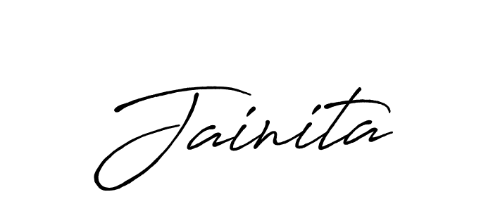 How to make Jainita signature? Antro_Vectra_Bolder is a professional autograph style. Create handwritten signature for Jainita name. Jainita signature style 7 images and pictures png