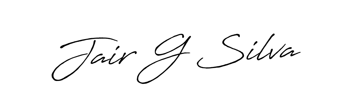 Also we have Jair G Silva name is the best signature style. Create professional handwritten signature collection using Antro_Vectra_Bolder autograph style. Jair G Silva signature style 7 images and pictures png