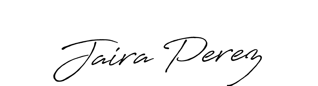Create a beautiful signature design for name Jaira Perez. With this signature (Antro_Vectra_Bolder) fonts, you can make a handwritten signature for free. Jaira Perez signature style 7 images and pictures png
