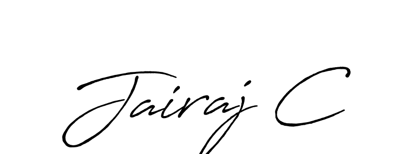 Antro_Vectra_Bolder is a professional signature style that is perfect for those who want to add a touch of class to their signature. It is also a great choice for those who want to make their signature more unique. Get Jairaj C name to fancy signature for free. Jairaj C signature style 7 images and pictures png