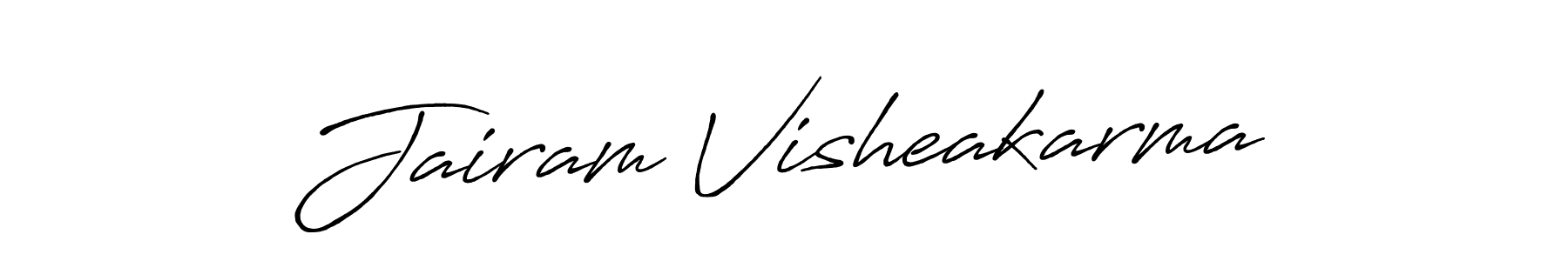 The best way (Antro_Vectra_Bolder) to make a short signature is to pick only two or three words in your name. The name Jairam Visheakarma include a total of six letters. For converting this name. Jairam Visheakarma signature style 7 images and pictures png