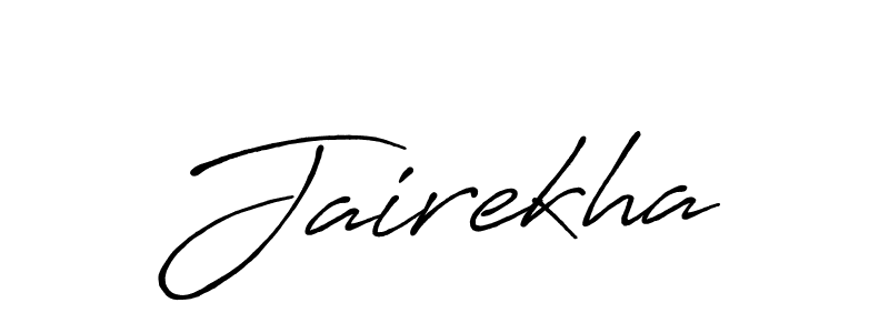 The best way (Antro_Vectra_Bolder) to make a short signature is to pick only two or three words in your name. The name Jairekha include a total of six letters. For converting this name. Jairekha signature style 7 images and pictures png