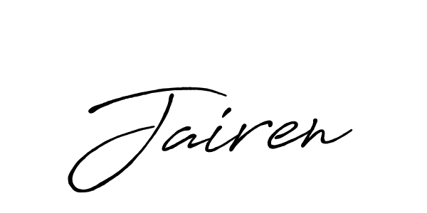 if you are searching for the best signature style for your name Jairen. so please give up your signature search. here we have designed multiple signature styles  using Antro_Vectra_Bolder. Jairen signature style 7 images and pictures png