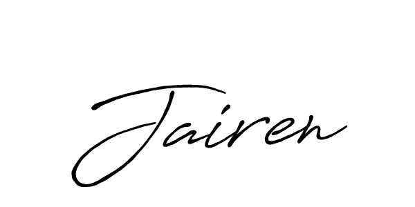 Use a signature maker to create a handwritten signature online. With this signature software, you can design (Antro_Vectra_Bolder) your own signature for name Jairen. Jairen signature style 7 images and pictures png