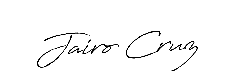 How to make Jairo Cruz signature? Antro_Vectra_Bolder is a professional autograph style. Create handwritten signature for Jairo Cruz name. Jairo Cruz signature style 7 images and pictures png