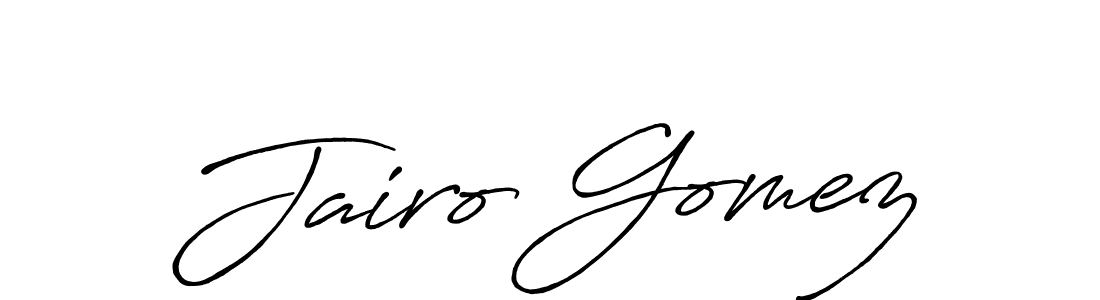 Jairo Gomez stylish signature style. Best Handwritten Sign (Antro_Vectra_Bolder) for my name. Handwritten Signature Collection Ideas for my name Jairo Gomez. Jairo Gomez signature style 7 images and pictures png