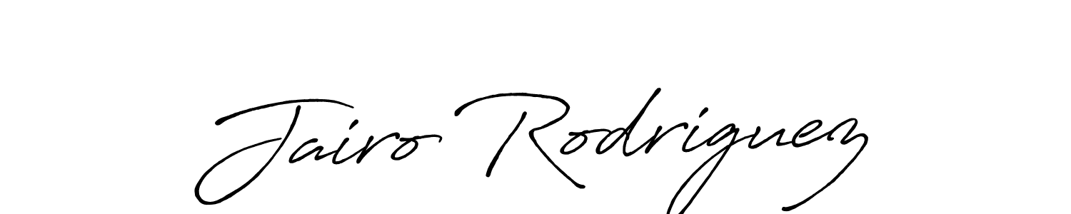 Create a beautiful signature design for name Jairo Rodriguez. With this signature (Antro_Vectra_Bolder) fonts, you can make a handwritten signature for free. Jairo Rodriguez signature style 7 images and pictures png