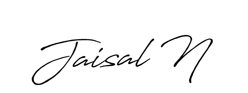 The best way (Antro_Vectra_Bolder) to make a short signature is to pick only two or three words in your name. The name Jaisal N include a total of six letters. For converting this name. Jaisal N signature style 7 images and pictures png