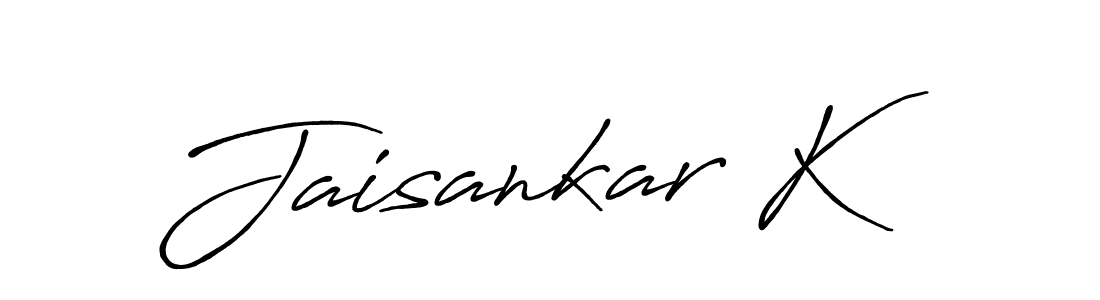 This is the best signature style for the Jaisankar K name. Also you like these signature font (Antro_Vectra_Bolder). Mix name signature. Jaisankar K signature style 7 images and pictures png