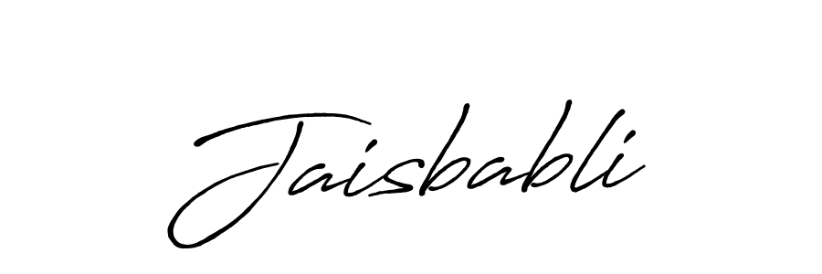 Make a beautiful signature design for name Jaisbabli. With this signature (Antro_Vectra_Bolder) style, you can create a handwritten signature for free. Jaisbabli signature style 7 images and pictures png