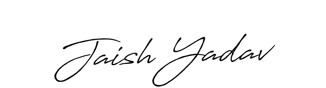 Also You can easily find your signature by using the search form. We will create Jaish Yadav name handwritten signature images for you free of cost using Antro_Vectra_Bolder sign style. Jaish Yadav signature style 7 images and pictures png