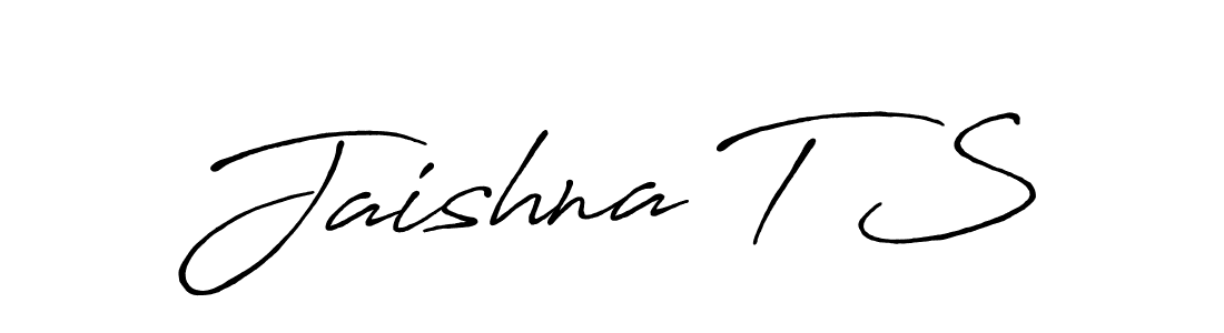 Jaishna T S stylish signature style. Best Handwritten Sign (Antro_Vectra_Bolder) for my name. Handwritten Signature Collection Ideas for my name Jaishna T S. Jaishna T S signature style 7 images and pictures png