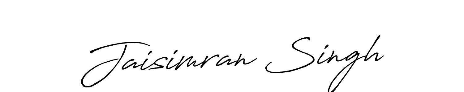 It looks lik you need a new signature style for name Jaisimran Singh. Design unique handwritten (Antro_Vectra_Bolder) signature with our free signature maker in just a few clicks. Jaisimran Singh signature style 7 images and pictures png