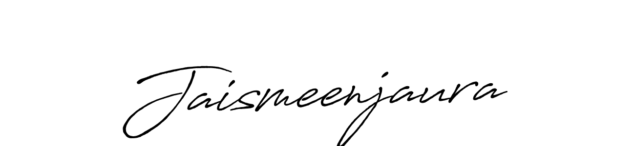 How to make Jaismeenjaura name signature. Use Antro_Vectra_Bolder style for creating short signs online. This is the latest handwritten sign. Jaismeenjaura signature style 7 images and pictures png