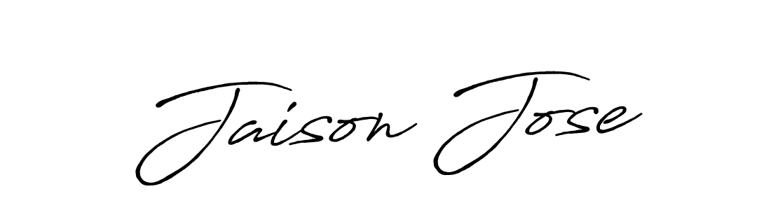 Make a beautiful signature design for name Jaison Jose. With this signature (Antro_Vectra_Bolder) style, you can create a handwritten signature for free. Jaison Jose signature style 7 images and pictures png