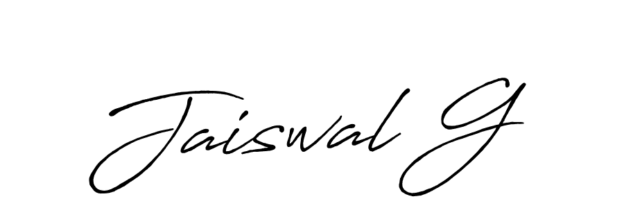 The best way (Antro_Vectra_Bolder) to make a short signature is to pick only two or three words in your name. The name Jaiswal G include a total of six letters. For converting this name. Jaiswal G signature style 7 images and pictures png