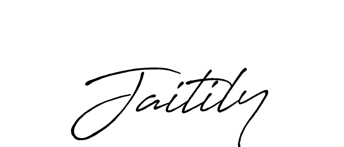 It looks lik you need a new signature style for name Jaitily. Design unique handwritten (Antro_Vectra_Bolder) signature with our free signature maker in just a few clicks. Jaitily signature style 7 images and pictures png