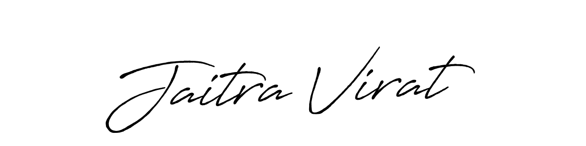 Make a beautiful signature design for name Jaitra Virat. With this signature (Antro_Vectra_Bolder) style, you can create a handwritten signature for free. Jaitra Virat signature style 7 images and pictures png