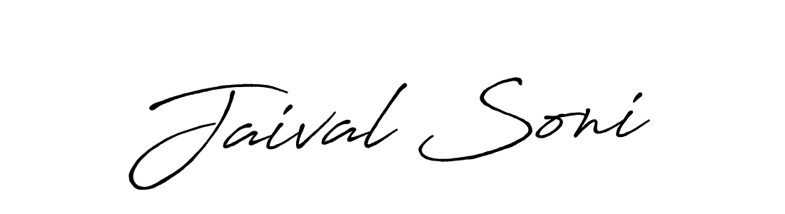 Design your own signature with our free online signature maker. With this signature software, you can create a handwritten (Antro_Vectra_Bolder) signature for name Jaival Soni. Jaival Soni signature style 7 images and pictures png