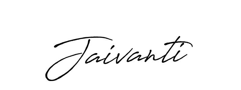 Use a signature maker to create a handwritten signature online. With this signature software, you can design (Antro_Vectra_Bolder) your own signature for name Jaivanti. Jaivanti signature style 7 images and pictures png