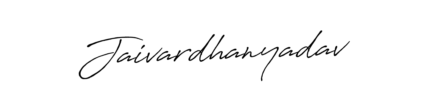 Make a beautiful signature design for name Jaivardhanyadav. With this signature (Antro_Vectra_Bolder) style, you can create a handwritten signature for free. Jaivardhanyadav signature style 7 images and pictures png