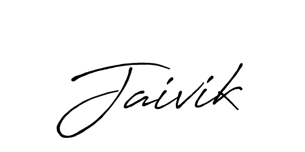 How to make Jaivik name signature. Use Antro_Vectra_Bolder style for creating short signs online. This is the latest handwritten sign. Jaivik signature style 7 images and pictures png