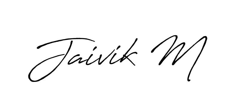 This is the best signature style for the Jaivik M name. Also you like these signature font (Antro_Vectra_Bolder). Mix name signature. Jaivik M signature style 7 images and pictures png