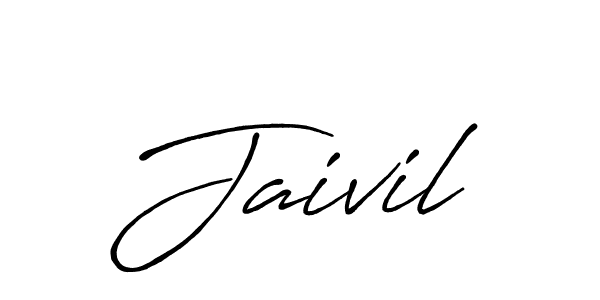 How to make Jaivil name signature. Use Antro_Vectra_Bolder style for creating short signs online. This is the latest handwritten sign. Jaivil signature style 7 images and pictures png