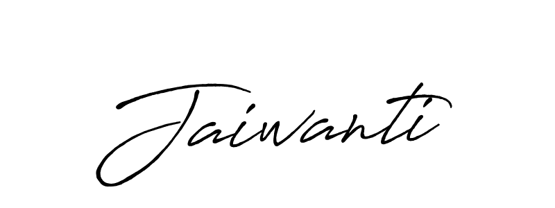 Make a beautiful signature design for name Jaiwanti. With this signature (Antro_Vectra_Bolder) style, you can create a handwritten signature for free. Jaiwanti signature style 7 images and pictures png