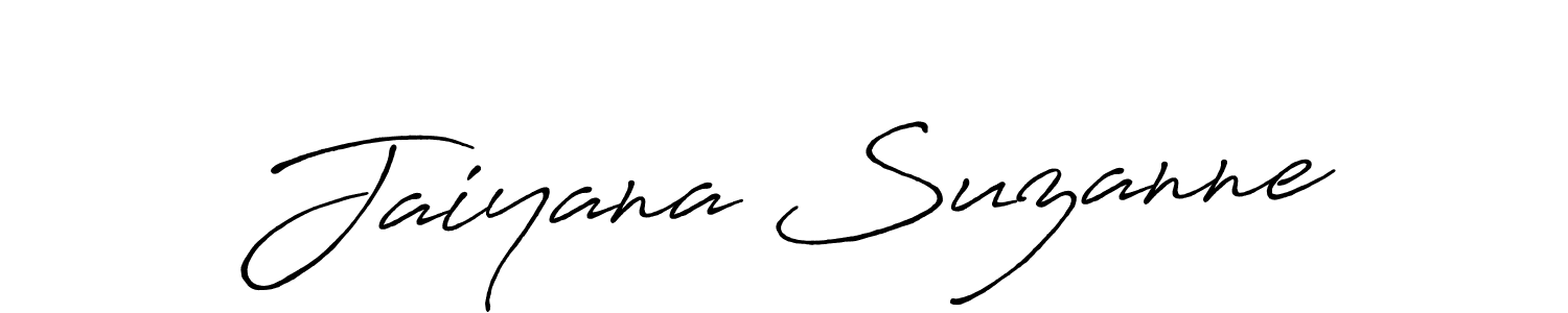 Antro_Vectra_Bolder is a professional signature style that is perfect for those who want to add a touch of class to their signature. It is also a great choice for those who want to make their signature more unique. Get Jaiyana Suzanne name to fancy signature for free. Jaiyana Suzanne signature style 7 images and pictures png