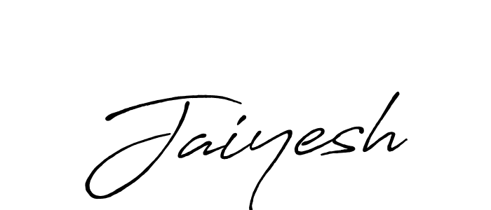 Make a beautiful signature design for name Jaiyesh. With this signature (Antro_Vectra_Bolder) style, you can create a handwritten signature for free. Jaiyesh signature style 7 images and pictures png