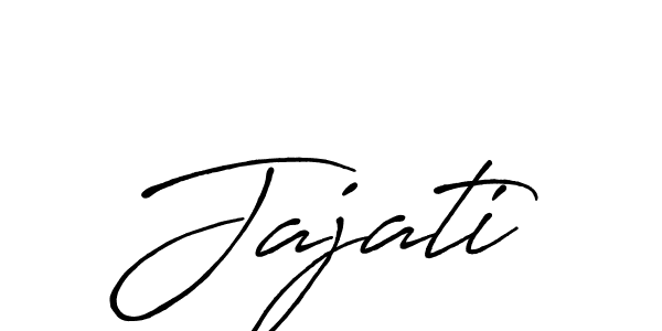 Use a signature maker to create a handwritten signature online. With this signature software, you can design (Antro_Vectra_Bolder) your own signature for name Jajati. Jajati signature style 7 images and pictures png