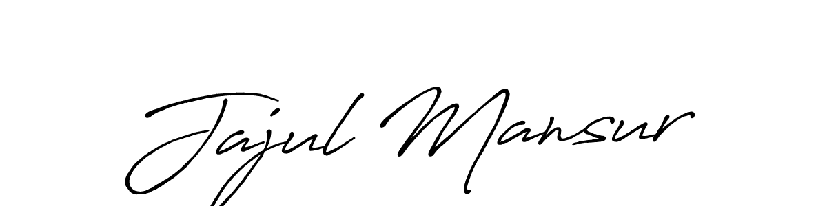 Also You can easily find your signature by using the search form. We will create Jajul Mansur name handwritten signature images for you free of cost using Antro_Vectra_Bolder sign style. Jajul Mansur signature style 7 images and pictures png