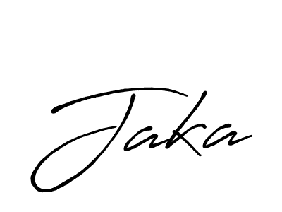 Make a beautiful signature design for name Jaka. With this signature (Antro_Vectra_Bolder) style, you can create a handwritten signature for free. Jaka signature style 7 images and pictures png