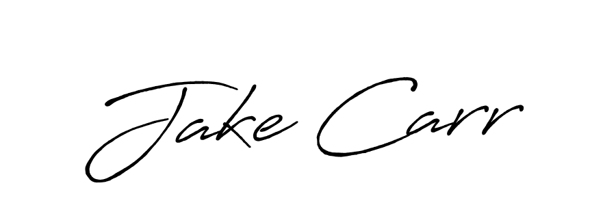 How to make Jake Carr name signature. Use Antro_Vectra_Bolder style for creating short signs online. This is the latest handwritten sign. Jake Carr signature style 7 images and pictures png