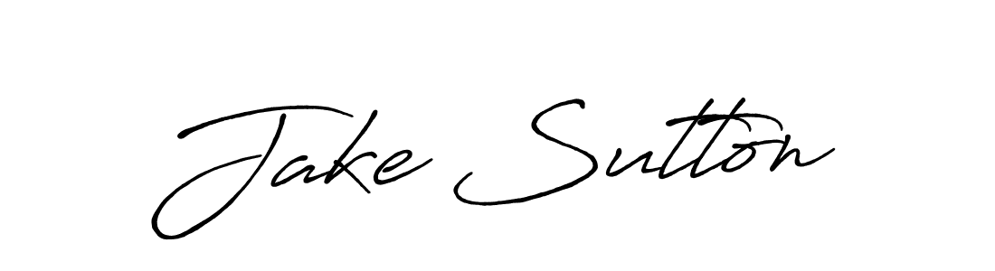 Jake Sutton stylish signature style. Best Handwritten Sign (Antro_Vectra_Bolder) for my name. Handwritten Signature Collection Ideas for my name Jake Sutton. Jake Sutton signature style 7 images and pictures png