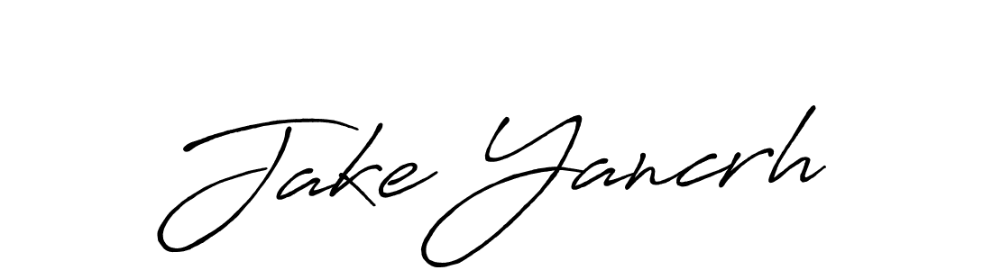 Jake Yancrh stylish signature style. Best Handwritten Sign (Antro_Vectra_Bolder) for my name. Handwritten Signature Collection Ideas for my name Jake Yancrh. Jake Yancrh signature style 7 images and pictures png