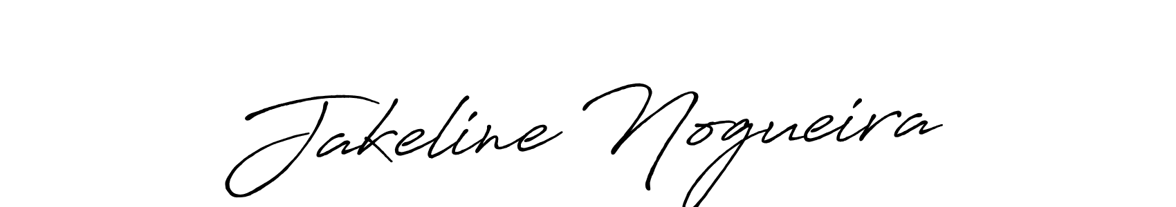 Make a beautiful signature design for name Jakeline Nogueira. With this signature (Antro_Vectra_Bolder) style, you can create a handwritten signature for free. Jakeline Nogueira signature style 7 images and pictures png