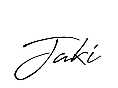 Make a beautiful signature design for name Jaki. With this signature (Antro_Vectra_Bolder) style, you can create a handwritten signature for free. Jaki signature style 7 images and pictures png