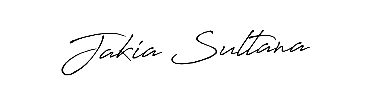 Make a beautiful signature design for name Jakia Sultana. With this signature (Antro_Vectra_Bolder) style, you can create a handwritten signature for free. Jakia Sultana signature style 7 images and pictures png