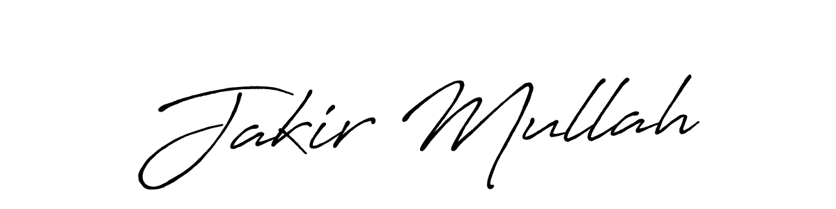 Create a beautiful signature design for name Jakir Mullah. With this signature (Antro_Vectra_Bolder) fonts, you can make a handwritten signature for free. Jakir Mullah signature style 7 images and pictures png