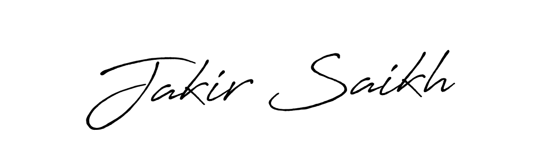 Use a signature maker to create a handwritten signature online. With this signature software, you can design (Antro_Vectra_Bolder) your own signature for name Jakir Saikh. Jakir Saikh signature style 7 images and pictures png