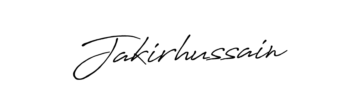 Make a beautiful signature design for name Jakirhussain. With this signature (Antro_Vectra_Bolder) style, you can create a handwritten signature for free. Jakirhussain signature style 7 images and pictures png