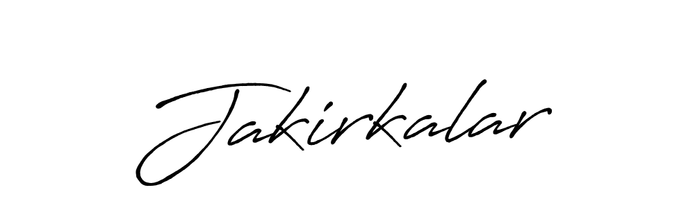 Use a signature maker to create a handwritten signature online. With this signature software, you can design (Antro_Vectra_Bolder) your own signature for name Jakirkalar. Jakirkalar signature style 7 images and pictures png