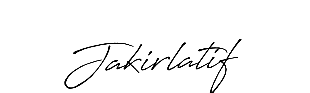 Jakirlatif stylish signature style. Best Handwritten Sign (Antro_Vectra_Bolder) for my name. Handwritten Signature Collection Ideas for my name Jakirlatif. Jakirlatif signature style 7 images and pictures png
