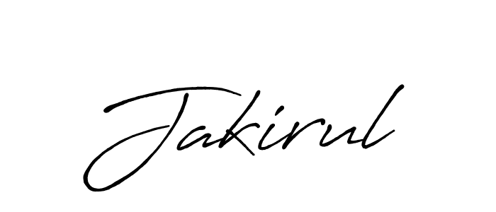 Use a signature maker to create a handwritten signature online. With this signature software, you can design (Antro_Vectra_Bolder) your own signature for name Jakirul. Jakirul signature style 7 images and pictures png